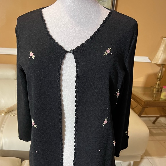Black cardigan by Jennifer Moore size large - Picture 2 of 8